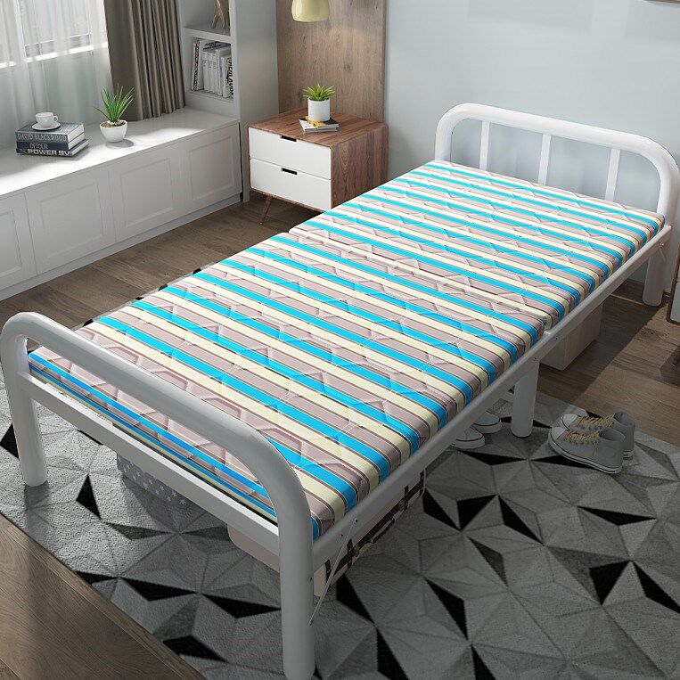 Single folding bed for home wood plate bed hardboard bed Iron art bed Reinforced Escort Bed Bamboo bed Meridian Bed can be folded