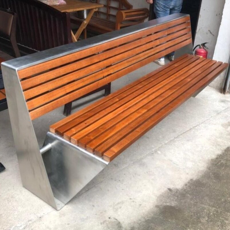 Surrounding Tree Strip Bench Garden Chair Community Flower Table Park Chair Outdoor Benches Waterproof Leaning Back Chair Seat Leisure Patio