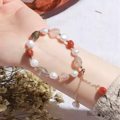 Lan Dongling Jade niche minimalist hand boudoir Freshwater Pearl Crystal personality bracelet couple girlfriends female ornaments