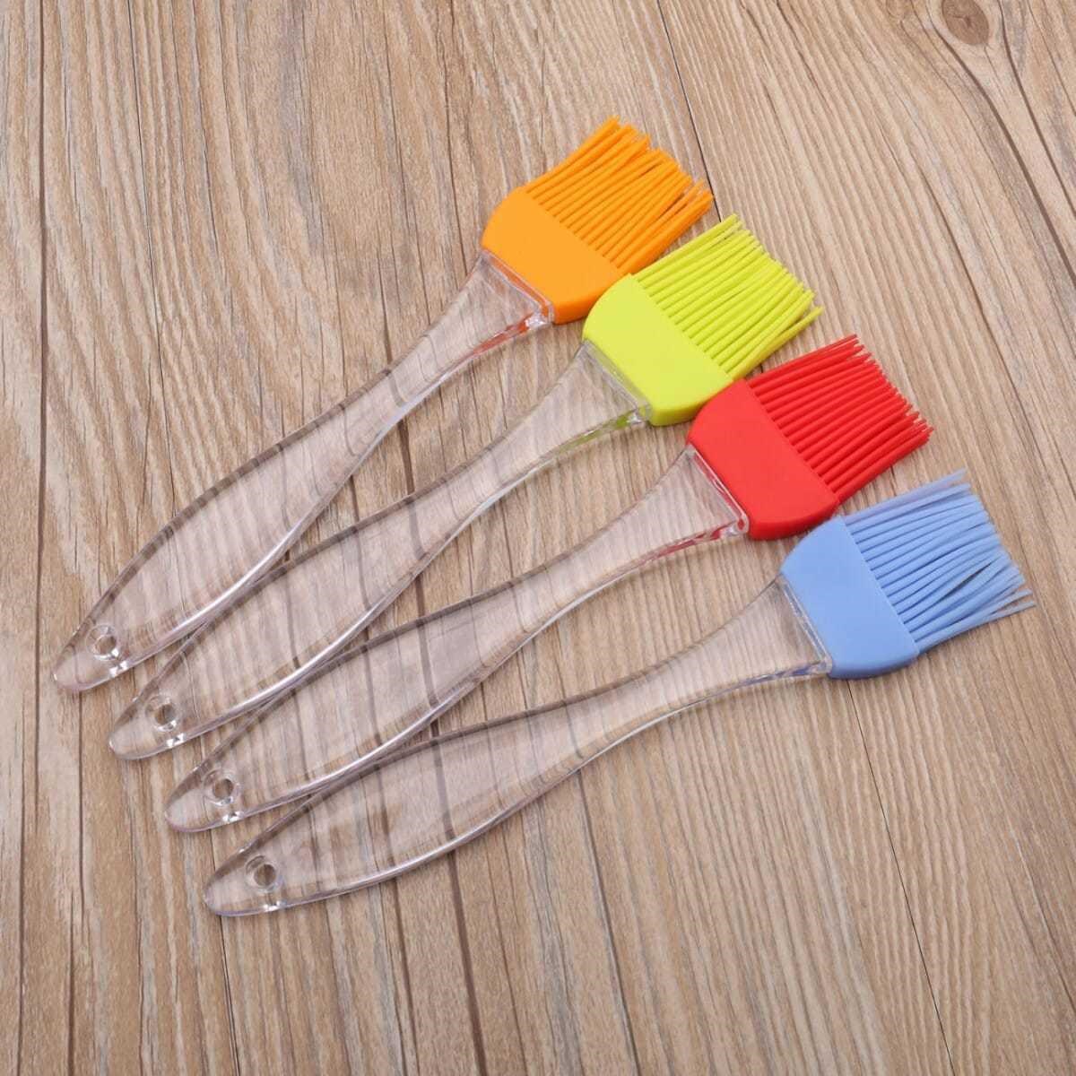 Silicone high temperature resistant oil brush Kitchen pancake household oil brush baking barbecue brush no hair loss barbecue brush oil brush