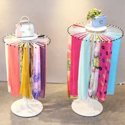 Wrought silk towel rack scarf display rack bath towel rack Tie Rack display rack clothing store rack floor standing shawl stand