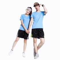 Group purchase short-sleeved t-shirt sportswear suit summer couple sportswear mens and womens team uniforms overalls badminton clothing customization