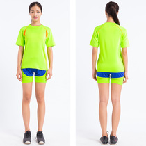 New summer badminton sportswear group purchase couple men and women short-sleeved suit quick-drying sweat-absorbing fitness competition training