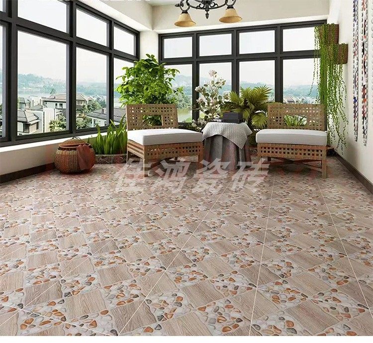 户外庭院花园防滑地砖400X400阳台仿鹅卵石瓷砖露台防冻美式瓷砖-阿里巴巴