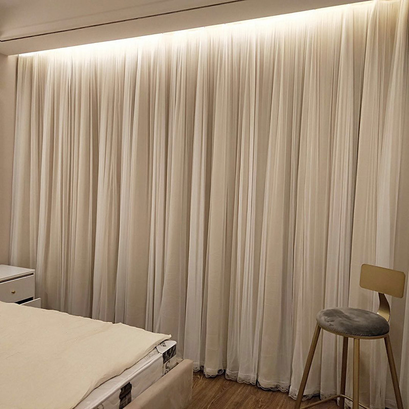 Cloth yarn integrated double blackout curtains bedroom girl net red princess style ins living room light luxury Nordic hook style