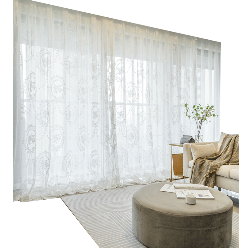 French rococo ruffle lace curtains curtains