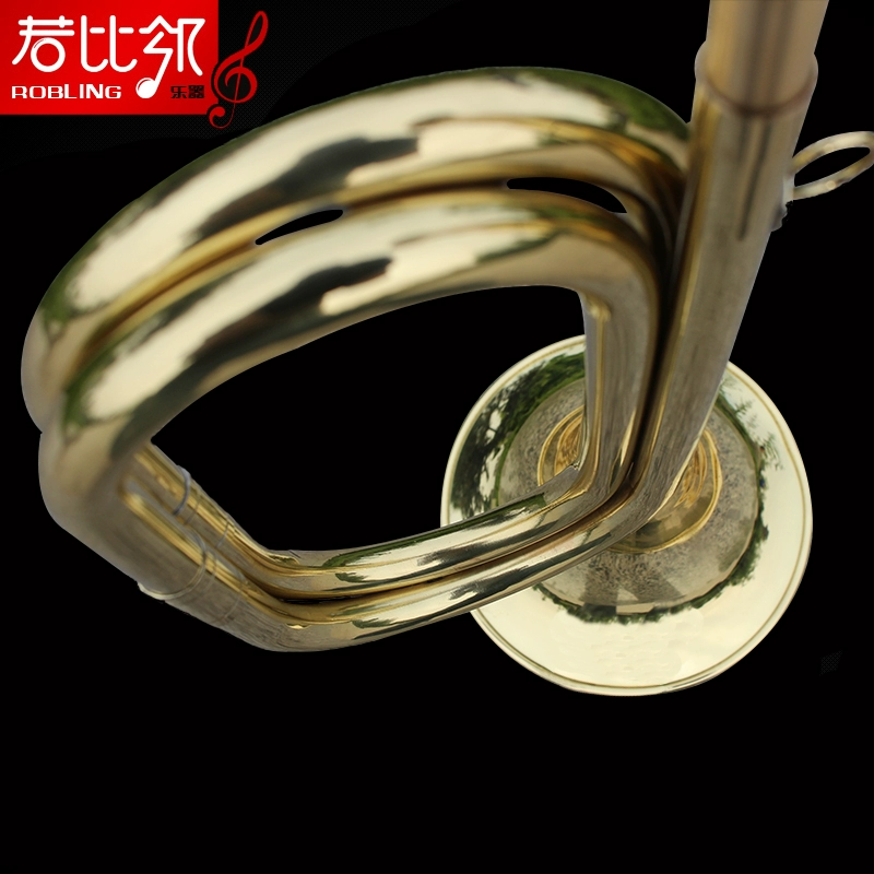 Dụng cụ sạc quân đội tám lộ trình cao cấp Bugle Horn Đạo cụ quân đội màu đỏ kiểu cũ Số lượng lắp ráp bằng đồng nguyên chất Số bước lớn Số bước nhỏ - Nhạc cụ phương Tây