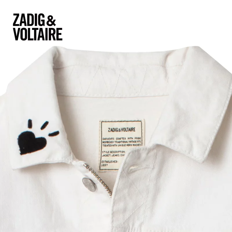 Женская куртка-ковбой Zadig & Voltaire с надписью и декоративным принтом в трендовом стиле 3404fe