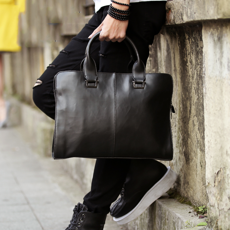 Hong Kong I Tgreg retro new briefcase portable shoulder bag messenger bag business computer bag men's stereotyped bag