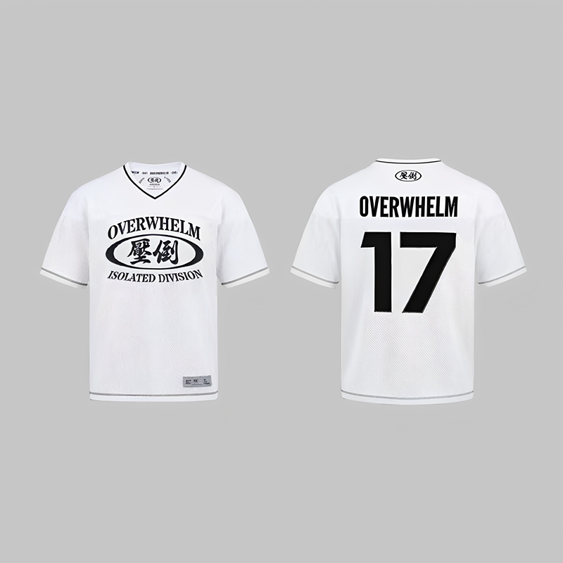 Overwhelmingly Embroidered Rugby Jersey Sports Mesh Top Breathable Training Fitness Loose Fit T-Shirt Overwhelmingly Embroidered Rugby Jersey Sports Mesh Top Breathable Training Fitness Loose Fit T-Shirt