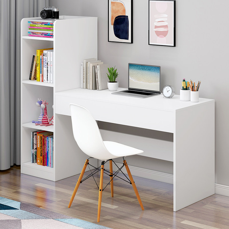 Computer desktop desk desk bookshelf one table combination home simple girl bedroom student office desk