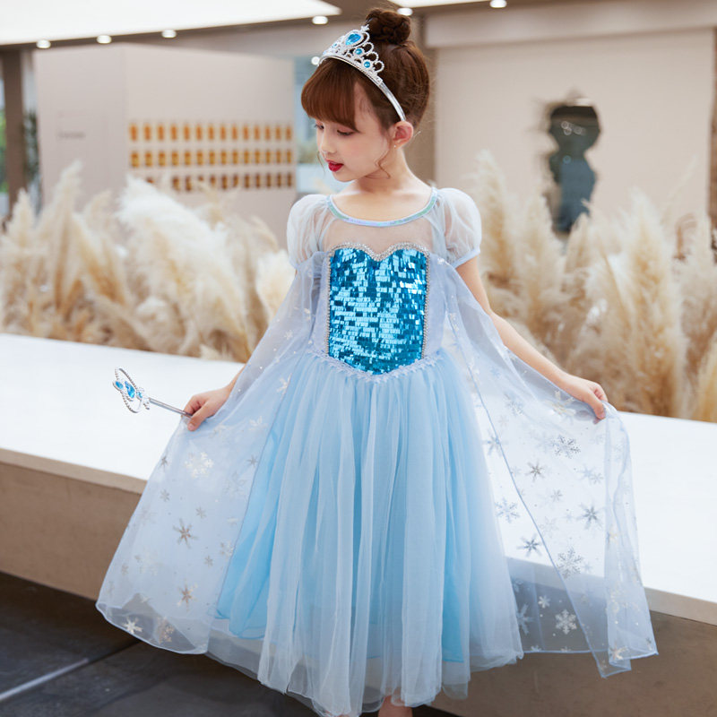 Princess Esha Princess Dresses Girl Summer Snow Esha Elisa Clothing Summer Children's Clothing Women Love Sand Dresses New Spring Dress