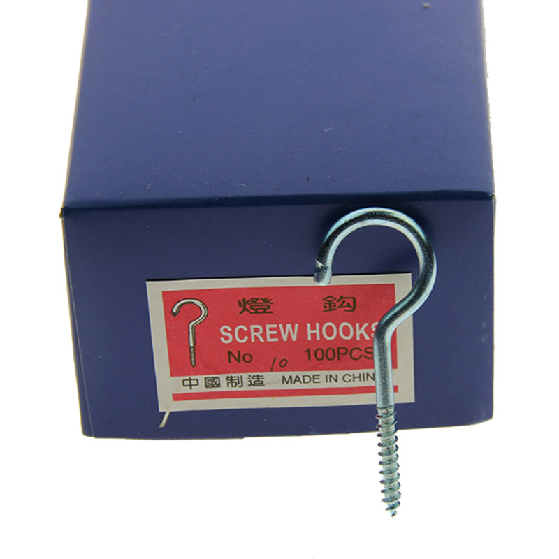 18 threaded iron hooks Wood screw hooks Sheep's eye light hooks Curtain hooks Iron hooks Open loop hooks