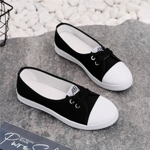 Net red summer shoes women's 2021 spring shallow white shoes small white breathable canvas shoes Joker pregnant women shoes children's tide shoes