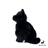 Покупки самообслуживания без обслуживания клиентов - кукла-имитация черной кошки, милая кукла-кошка с короткой стрижкой, плюшевая игрушка китайского пасторального кота.