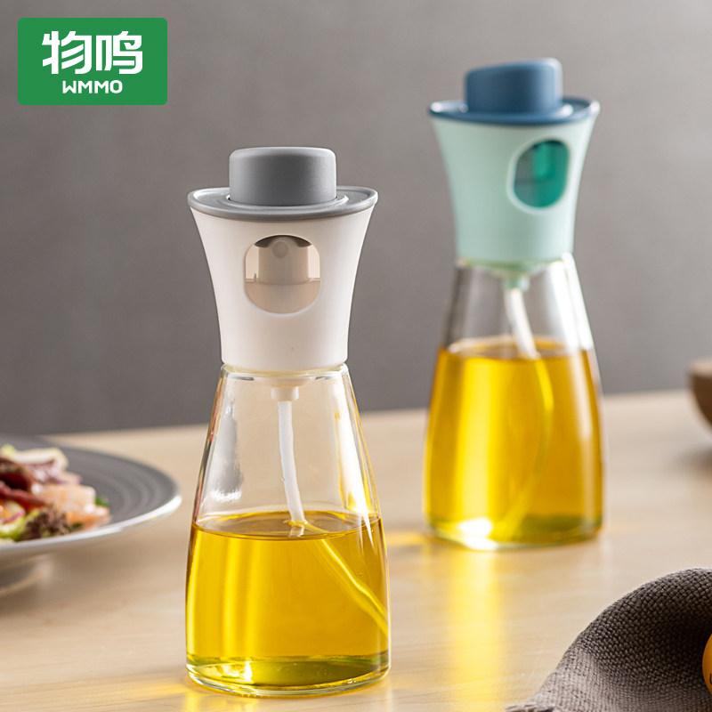 Tinnitus Oil Spray Bottle Foggy Household Olive Oil Glass Spray Oil Spray Jug Kitchen Slimming Air Pressure Type Control Oil Pot
