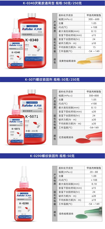 keo silicon dán kính Chất kết dính sợi kraft chất kết dính kỵ khí chống nới lỏng ốc vít keo ống nước độ bền cao có thể tháo rời dây trượt chống động đất keo 2 mặt siêu dính keo dán silicon