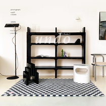 Chessboard grid black and white checkered carpet Bedrooms Nordic Geometric Light Lavish Sofa Ground Mat thousands of birdies Living Room Tea blankets