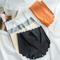 Ice Silk Briefs Woman High Waist Lady Pure Cotton Crotch Closeout Ultra Slim Breathable Bacteriostatic Big Code Teenage Girl Triangle Shorts Summer