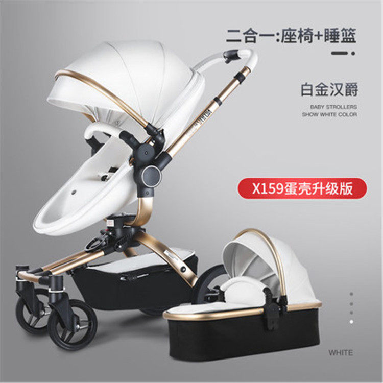 Aoyunlong baby stroller two-way sitting and lying light folding high landscape newborn children's trolley 360-degree turn