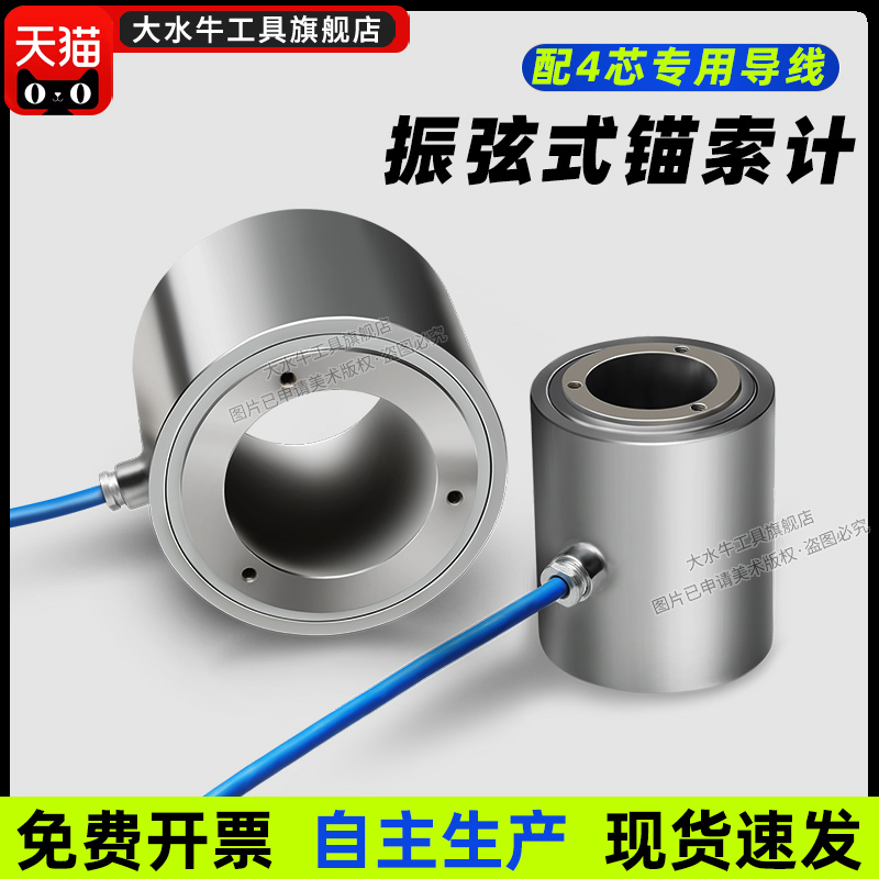 Large Buffalo-Type Vibrating String Anchor Cable Strain Gauge, Steel Bar Gauge, Force Gauge, Axial Force Gauge, Counterforce Gauge, Steel String Type Sensor