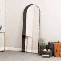 Full-length mirror Full-body floor-to-ceiling household living room ins wind wall-mounted fitting mirror bedroom female net red light luxury mirror