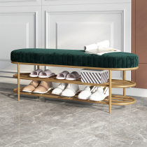 Nordic shoe change stool household door cloakroom creative shoe rack shoe change stool soft bag cushion shoe cabinet stool one