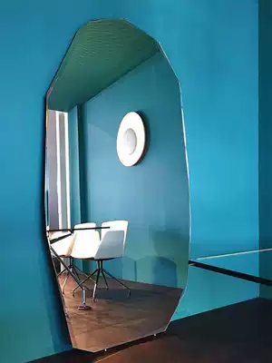 Full-length mirror Full-body ins wind clothing store large floor-to-ceiling full-length mirror beauty slim designer home shaped mirror