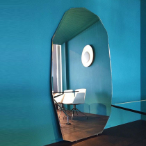 Full-length mirror Full-body ins wind clothing store large floor-to-ceiling fitting mirror beauty thin designer home shaped mirror