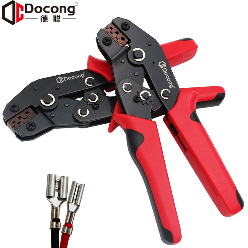 DuPont plug spring terminal crimping pliers 2 8 4 8 6 3 manual clamping pliers 0 25-2 5 square cold crimping pliers