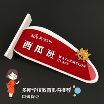 Bifacial acrylic School Class Classroom Gate Billboard Customized Kindergarten Cartoon Class Nameplate Reminder Signs Signs Educational Institutions Training Course Dance Music Fine Arts Classroom Identification Cards