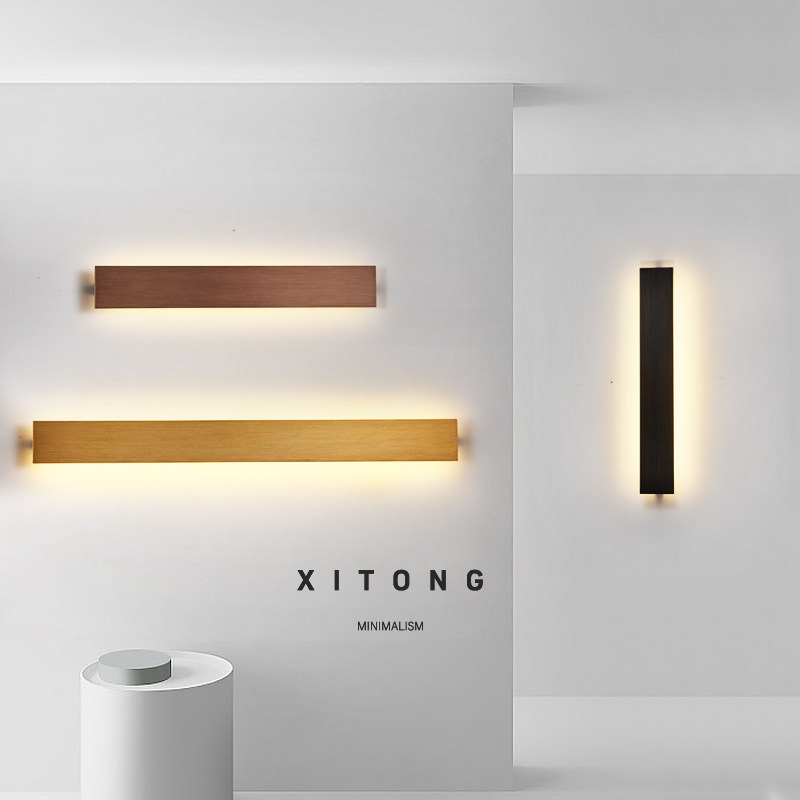 Modern Wall Light Living Room Bedroom Bedside Wall Lamp Book Room Toilet Aisle Floor Stairway Wall Lamp Background Wall Thin Wall Lamp-Taobao