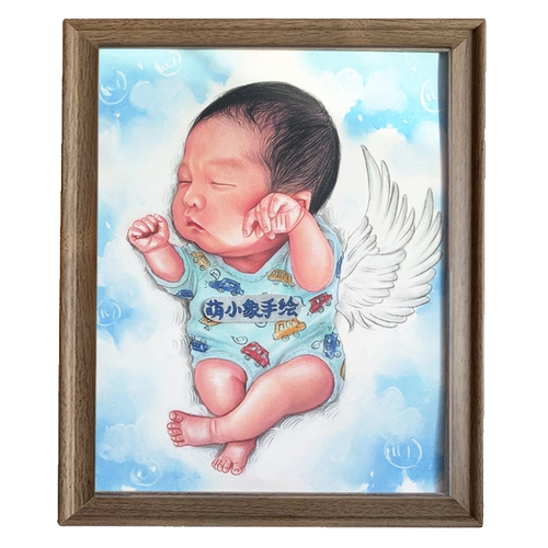 Детская шерстяная картина, сувенир, фоторамка для хранения пуповины ручной работы, ручная роспись, «сделай сам»