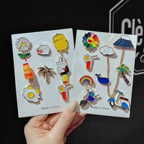 Every test must pass the brooch wholesale ins tide Japanese buckle exquisite small pin accessories cute small jewelry women