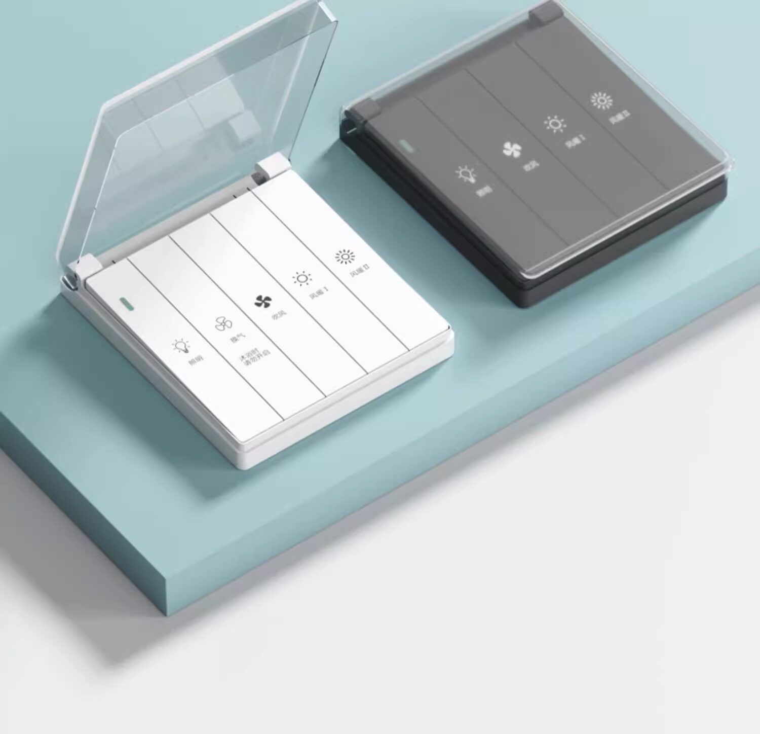 товар из китая 浴霸开关浴室卫生间浴霸风暖五合一防水开关86型五开面板带防水盒