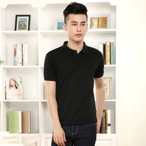 Хлопковая футболка polo для работы, летняя одежда, короткий рукав, делается под заказ, с печатью вашего логотипа