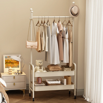 Clothes rack bedroom floor-mounted coat rack multi-functional removable thickened and thickened household bag storage rack