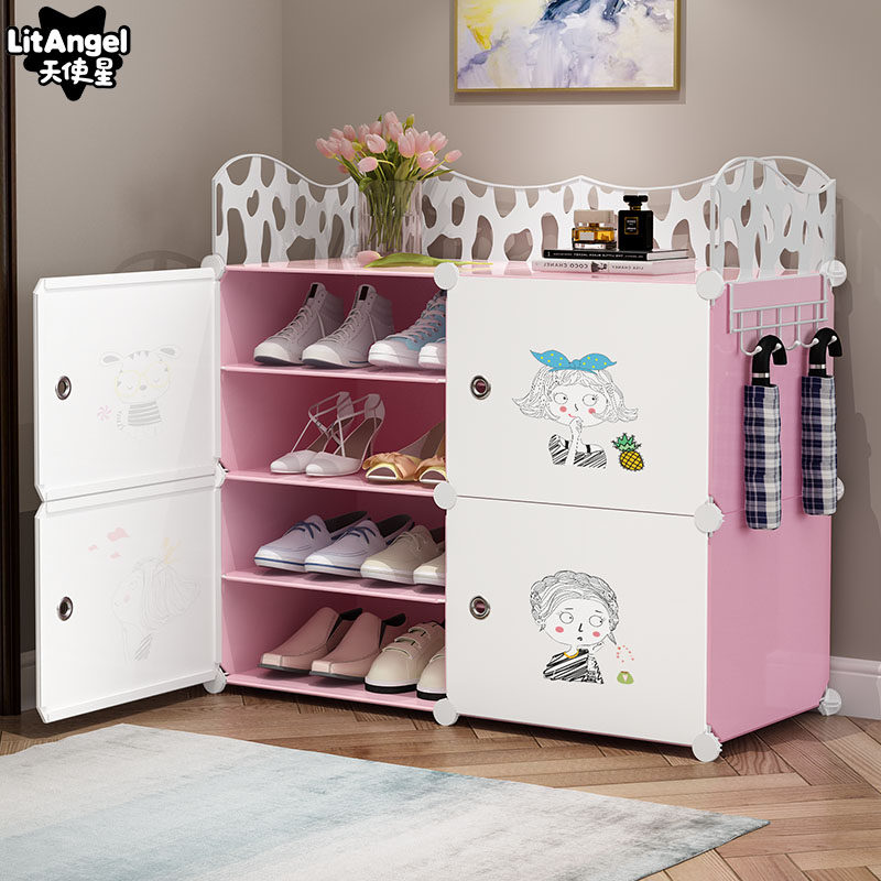 Net Red Simple Shoe Cabinet Home Entrance Door door rental Bedroom Multi-functional storage Viner Multilayer Shoe Rack Sub