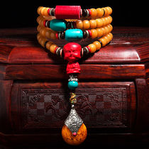 Bodhi Root Bracelet Old White Jade Bodhi Seed Weathered Bodhi Root 108 Bracelet Tibetan Buddhist Beads Rosary Mens Necklace