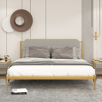 Nordic style light luxury metal bed modern minimalist master bedroom double bed net red ins iron bed single iron frame bed
