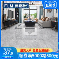 Gray floor tiles 800x800 living room marble tiles Nordic modern non-slip floor tiles All-ceramic wall tiles
