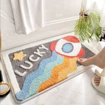 Cartoon floor mat Toilet bathroom absorbent household toilet Door toilet Non-slip entry door mat Bedroom carpet