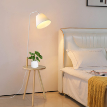 Japanese floor lamp living room bedroom creative sofa Wood lamp Nordic personality vertical table lamp solid wood study standing lamp