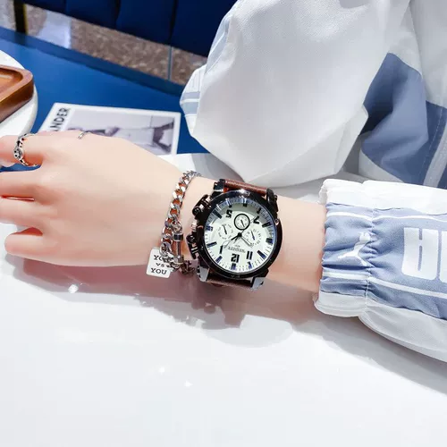 Трендовые швейцарские часы, мужские часы, модный кварцевый циферблат, 2025 года, в корейском стиле, подходит для подростков