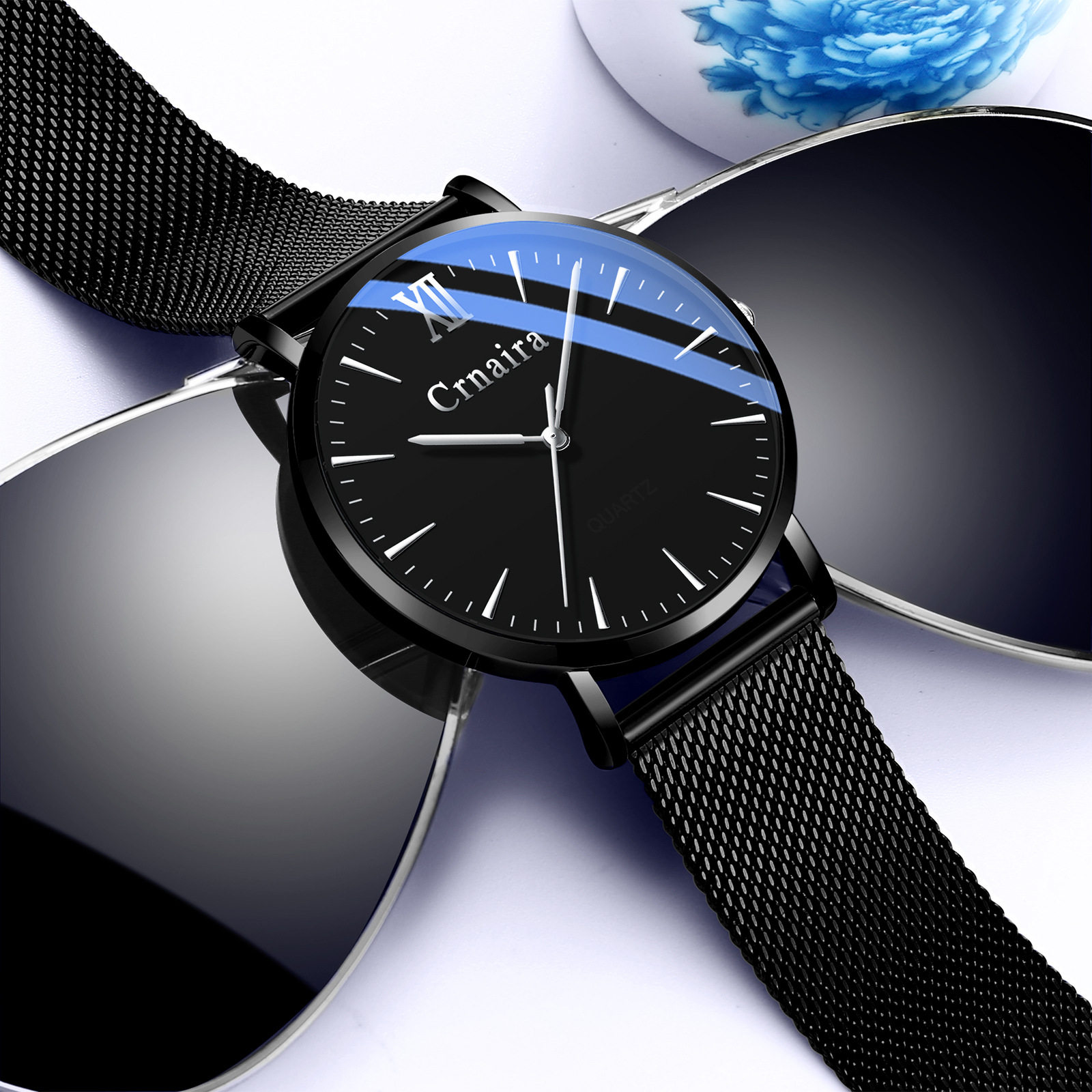 Ultra Thin New Concept Black Tech High School Students Watch Male Non Mechanical Students Trend Junior High School Spreadsheets Quartz Man-Taobao