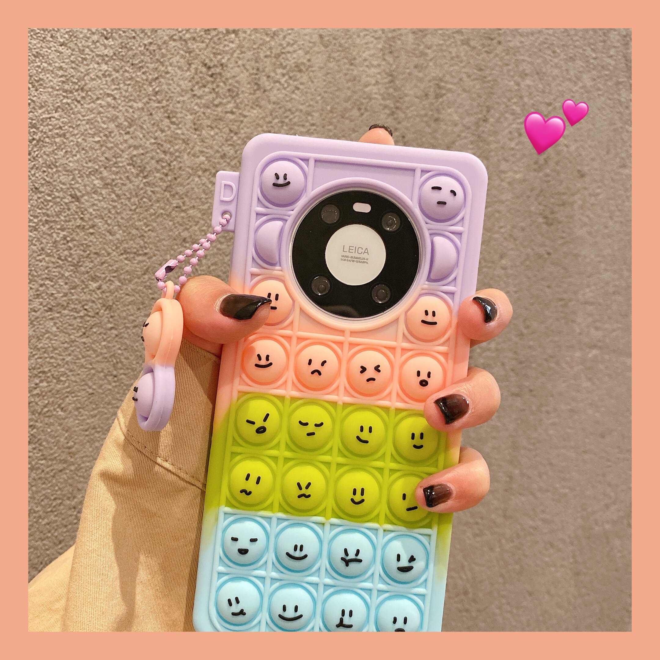 Tulan Color Decompression Pinch Pinching Ball Expression Bag applicable Huawei mate40 30pro phone protective shell glory 50 new 20 30s v30pro youthful version 8x 9