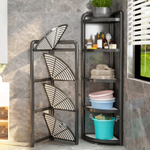 Toilet corner shelf floor foldable storage non-installation shelf toilet multi-layer bathroom tripod