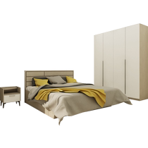 Feimei bedroom complete furniture bed 1 8m bedside table wardrobe flat door