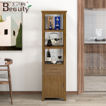 Multifunctional Wine Rack Wine Cabinet Wine Shelf Wine Shelf Floor Home Living Room Simple Solid Wood Red Wine Rack Shelving Shelf