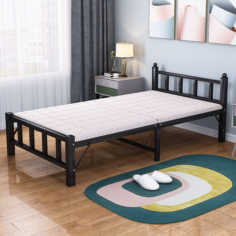 Fold-out bed single bed Home nap office lunch break double 1.2 meters simple rental room portable hard board bed